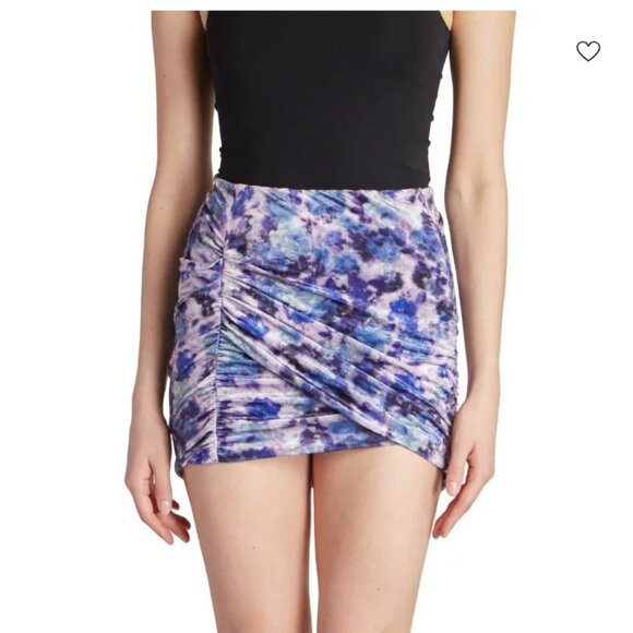 Isabel Marant Guilayo Velvet Miniskirt In Purple NWT - Picture 1 of 8